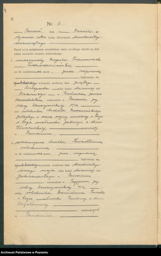 Obraz 6 z jednostki "Księga miejscowa małżeństw tom I [Rejestr główny małżeństw]"