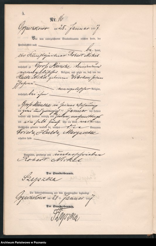 Obraz 19 z jednostki "Księga urodzeń"