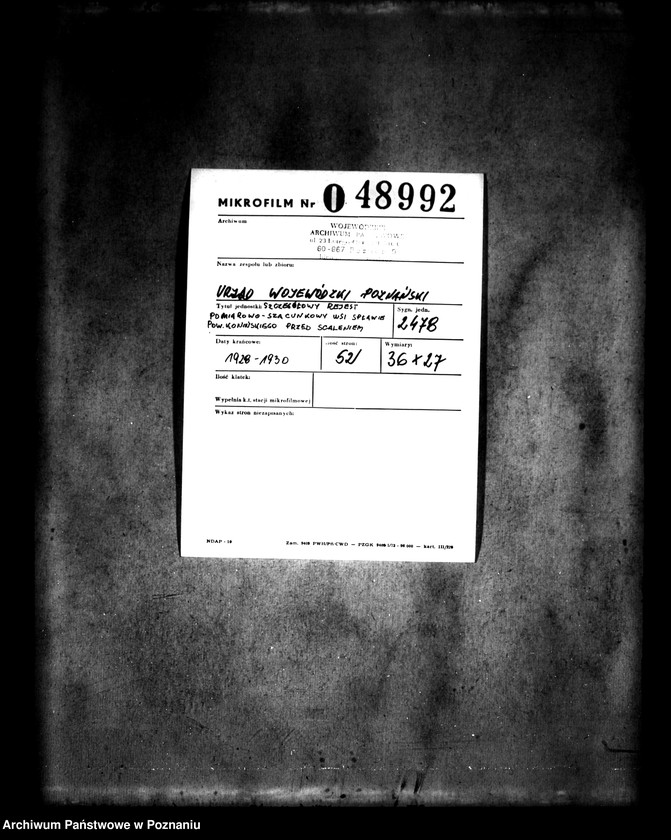 Obraz 2 z jednostki "Szczegółowy rejestr pomiarowo-szacunkowy wsi Spławie powiatu konińskiego przed scaleniem"