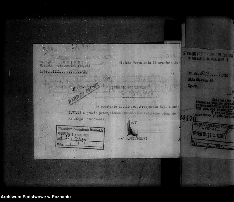 image.from.unit.number "Zatwierdzenie zakładu przemysłowego /gorzelni/ w maj. Gostkowo własność W. Bitter"