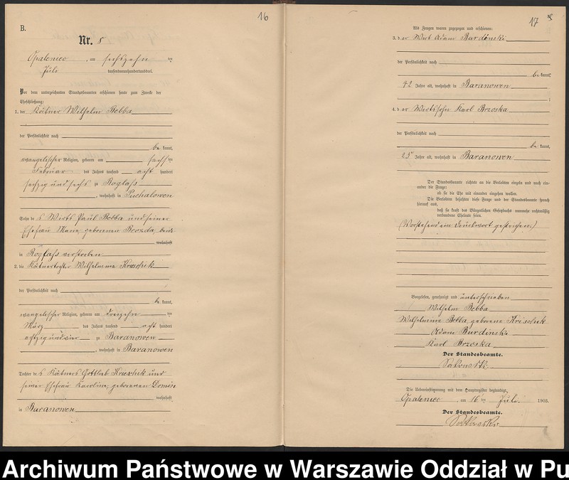 Obraz 12 z jednostki "Księga małżeństw parafii ewangelicko-augsburskiej w Opaleńcu"