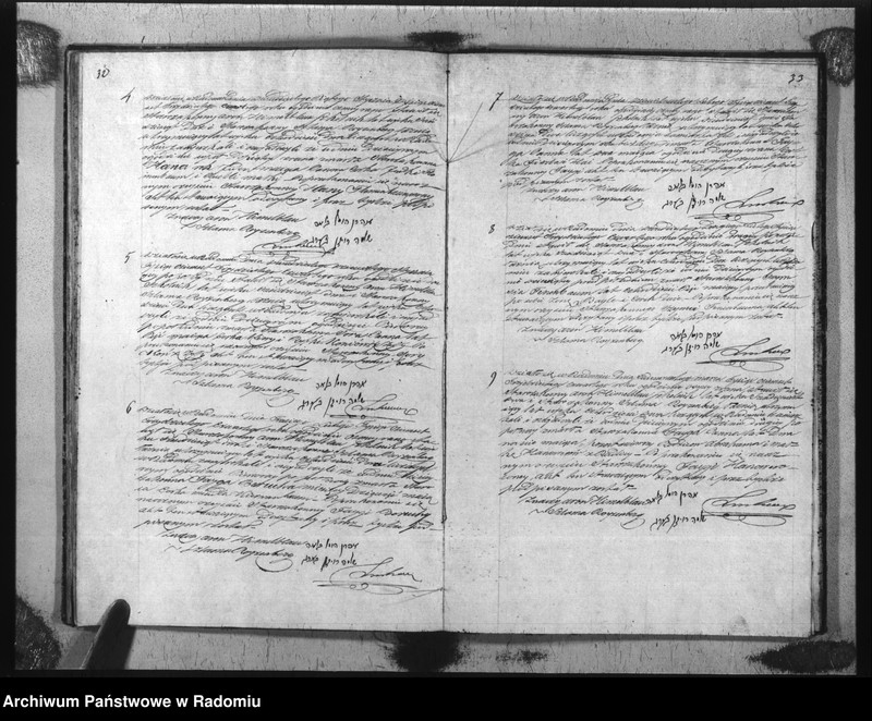 image.from.unit.number "Akta Stanu Cywil. Wyzn. Mojżeszow. Parafii Radom Urodzeń, Małżeństw i Zejścia z r. 1834"