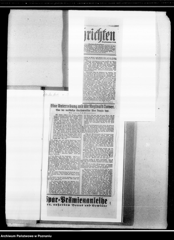 Obraz 10 z jednostki "Sprawa wolnego miasta Gdańska [wycinki prasowe z gazety "Danziger Neueste Nachrichten"]"