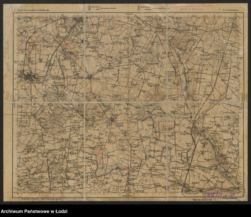 Obraz 2 z jednostki "Karte des westlichen Russlands E 35 Pabianice"