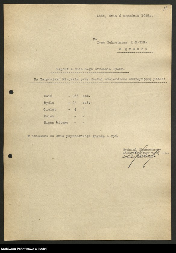 Obraz 17 z jednostki "Dzienne raporty podaży mięsa"