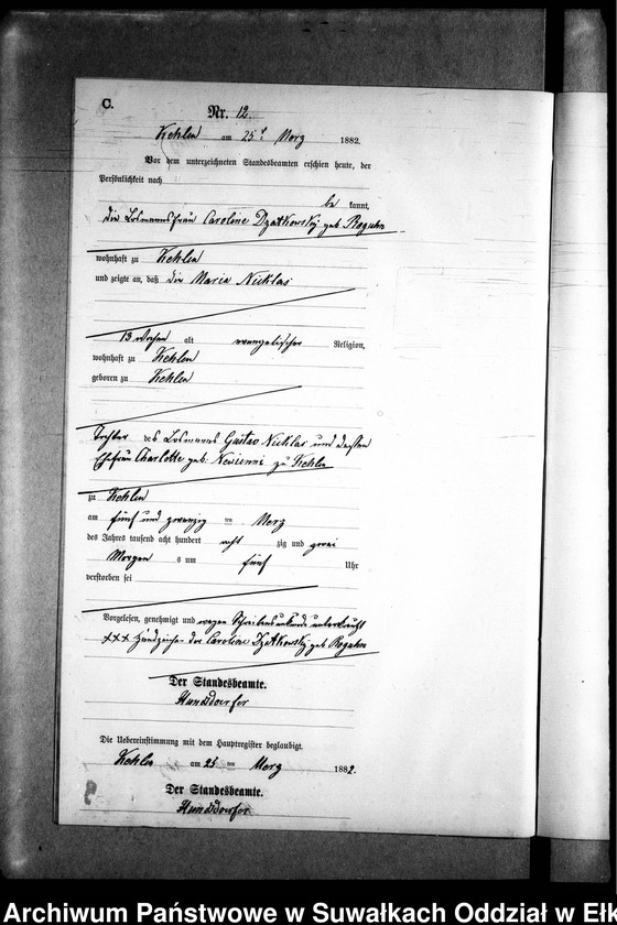 image.from.unit.number "Sterbe-Neben-Register des Preussischen Standes-Amtes Kehlen Kreis Angerburg"