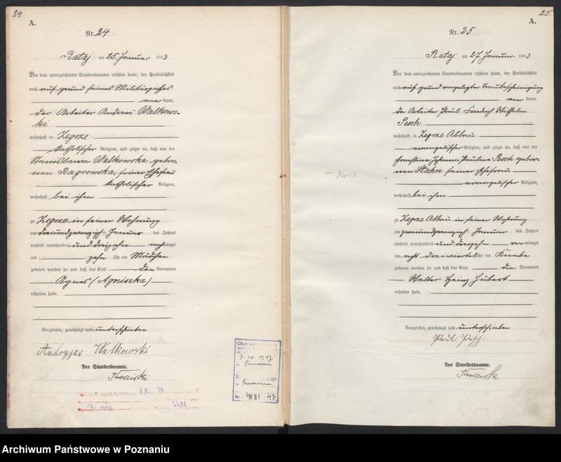 Obraz 15 z jednostki "Księga miejscowa urodzeń [Rejestr główny urodzeń]"