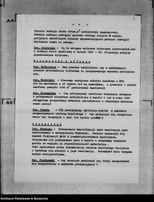 Obraz 8 z jednostki "Protokół posiedzenia Egzekutywy Komitetu Wojewódzkiego Polskiej Zjednoczonej Partii Robotniczej: 3 kwietnia 1979 r."