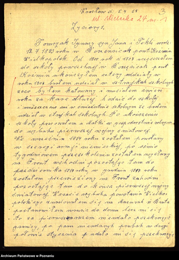 Obraz 20 z jednostki "Życiorysy powstańców wielkopolskich: T - tom ll /Tomczak Franciszek - Tyrakowski Franciszek/."