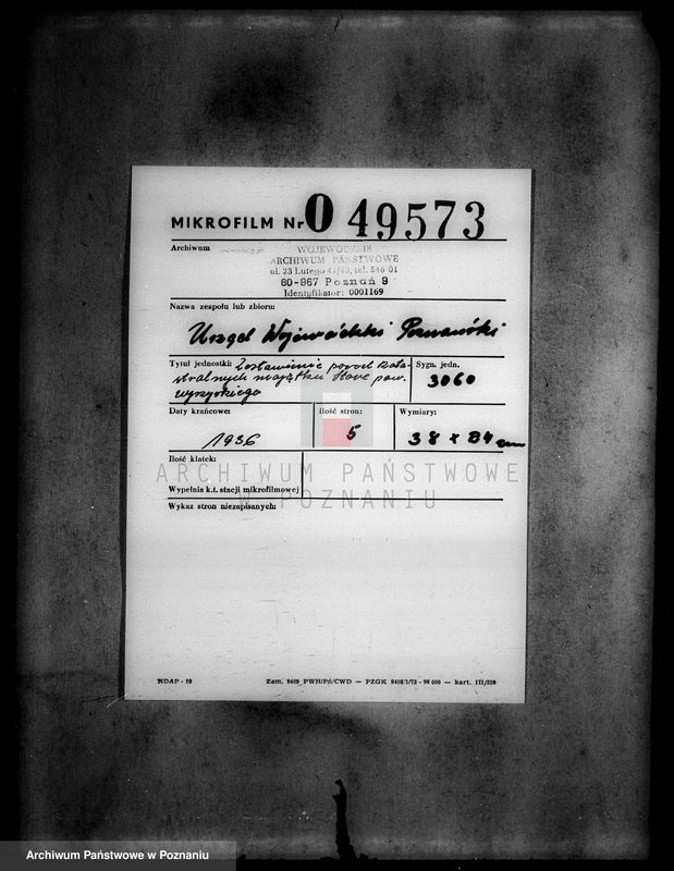 Obraz 2 z jednostki "Zestawienie parcel katastralnych majątku Stare powiatu wyrzyskiego"