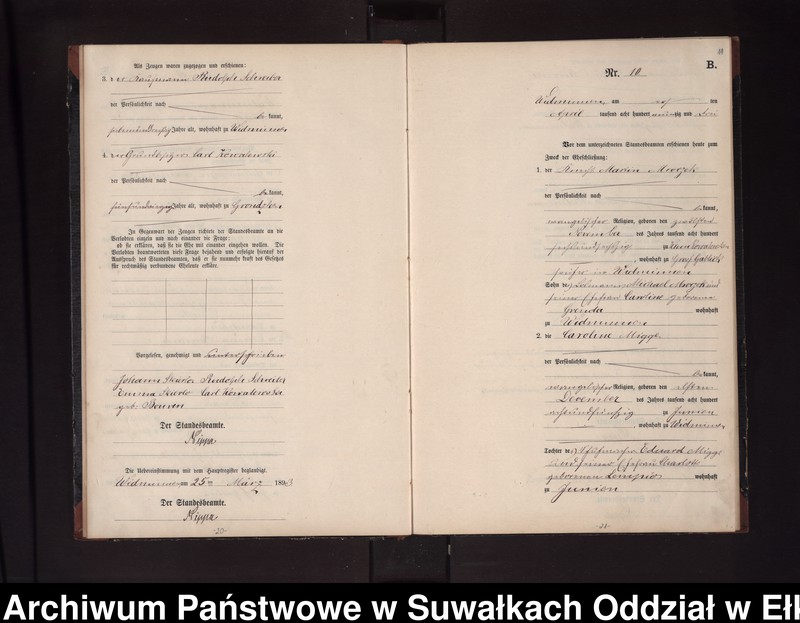 image.from.unit.number "Heiraths-Neben-Register des Preussischen Standes-Amtes Widminnen Kreis Loetzen"