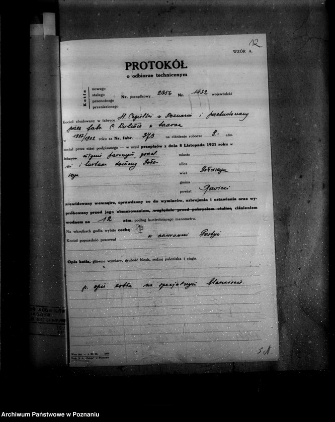 Obraz 16 z jednostki "Gorzelnia rolnicza, młyn i tartak K. Rzóski w Gołaszynie powiat rawicki"