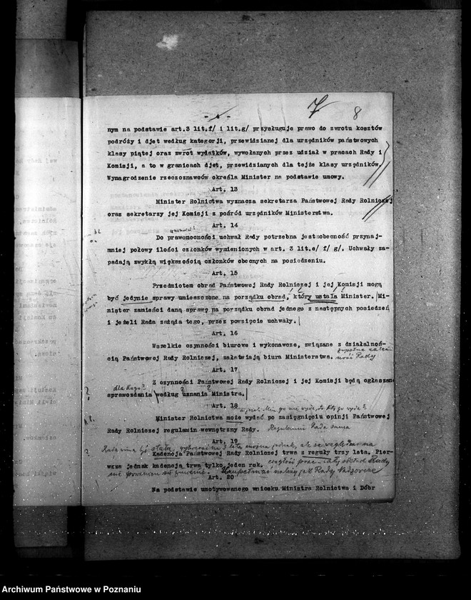 Obraz 12 z jednostki "Sprawy szczegółowo-administracyjne Państwowa Rada Rolnicza"