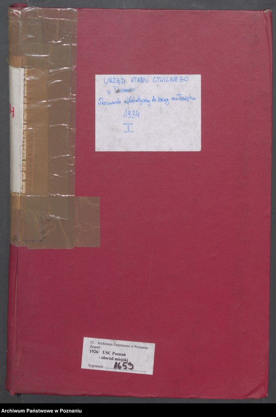 Obraz 2 z jednostki "Spis alfabetyczny małżeństw za 1934"