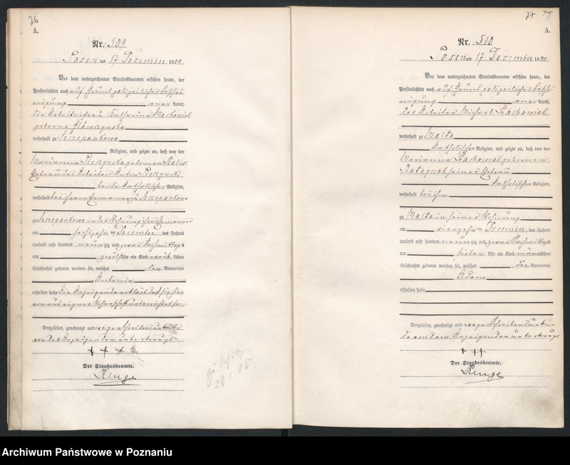 Obraz 17 z jednostki "Księga urodzeń t. II"