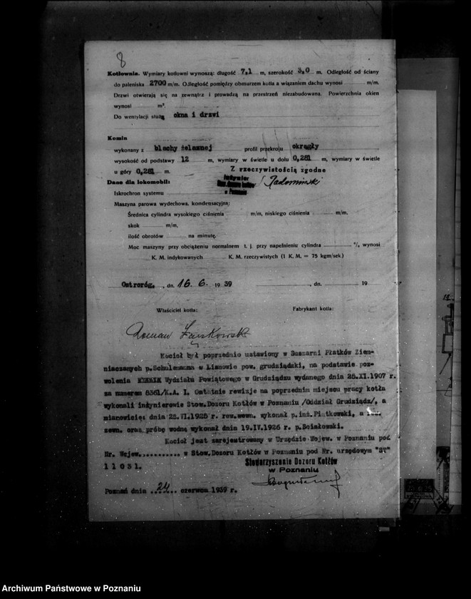 Obraz 12 z jednostki "Mleczarnia R. Łączkowskiego w Ostrorogu powiat szamotulski  nr woj. 7338"