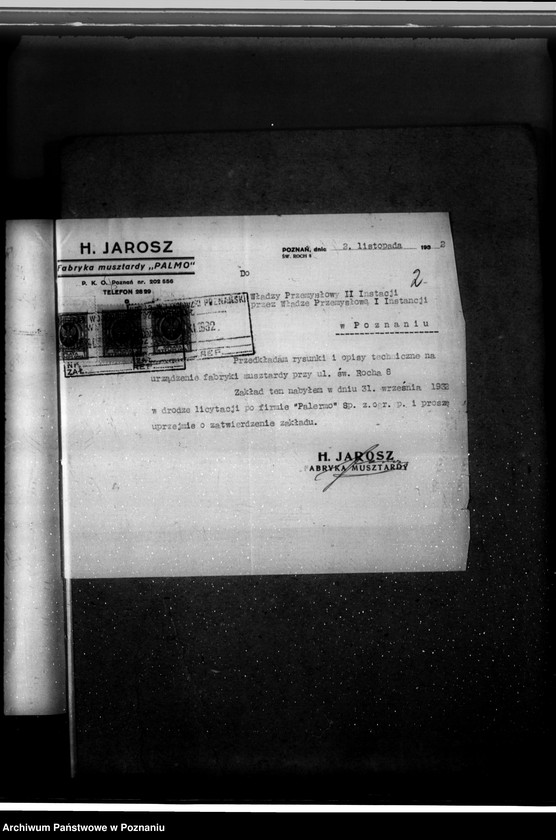 Obraz 6 z jednostki "Zatwierdzenie wytwórni musztardy H. Jarosz Poznań"
