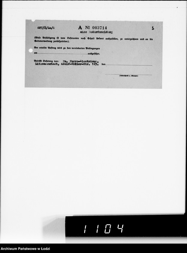 Obraz 7 z jednostki "Aufträge, Lieferscheinen und Rechnungen 3712-7810."