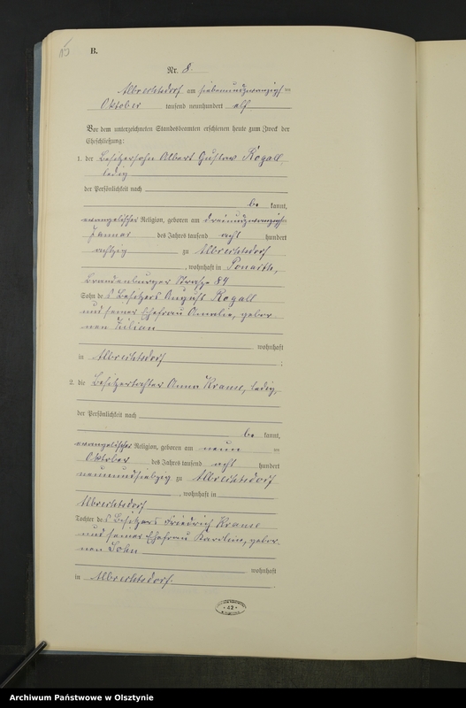 image.from.unit.number "Heiraths-Neben-Register Nr 1 - 9 [ Księga małżeństw - wtóropis ]"