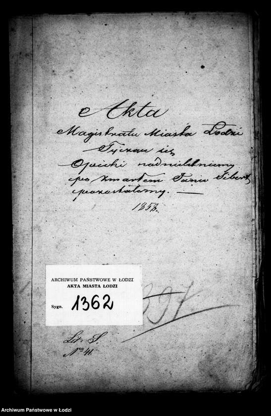 Obraz 4 z jednostki "Akta tyczące się ustanowienia opieki nad nieletnimi po zmarłym Janie Sibert"