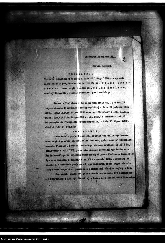 Obraz 6 z jednostki "Regulacja hipoteczna scalonych gruntów wsi Wólka powiatu tureckiego"