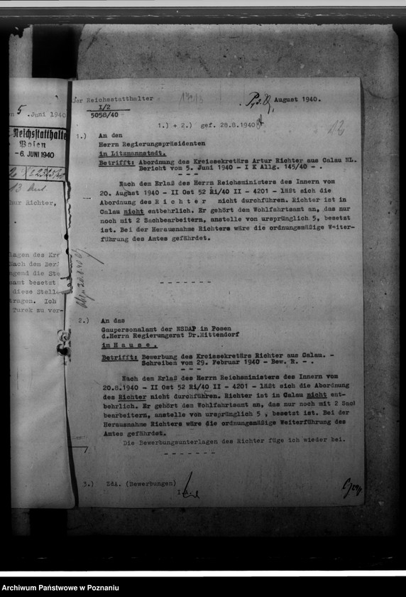 Obraz 16 z jednostki "Bewerbungen um Anstellung im Beamtendienst"