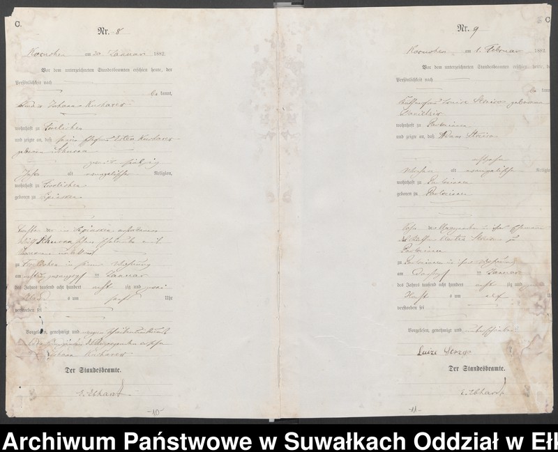 image.from.unit.number "Sterbe-Haupt-Register des Königlich Preussischen Standes-Amtes Belzonzen Kreis Johannisburg"