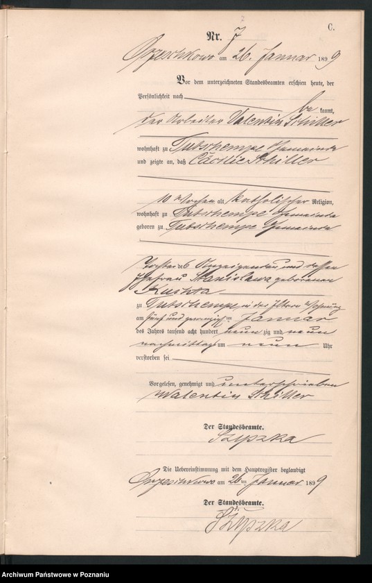 Obraz 10 z jednostki "Księga zgonów"