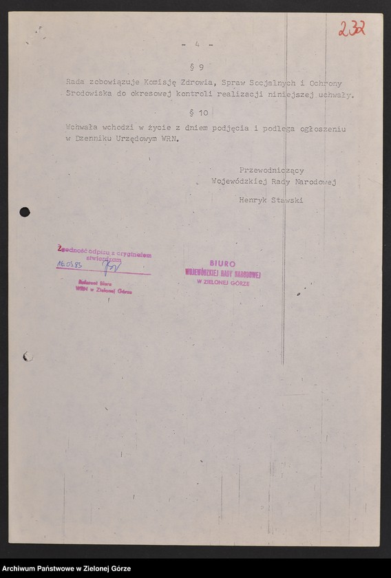 image.from.unit.number "Protokóły z posiedzeń Komisji Zdrowia, Spraw Socjalnych i Ochrony Środowiska Wojewódzkiej Rady Narodowej w Zielonej Górze"