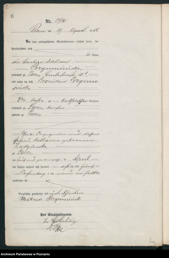 Obraz 5 z jednostki "Księga zgonów t. II"