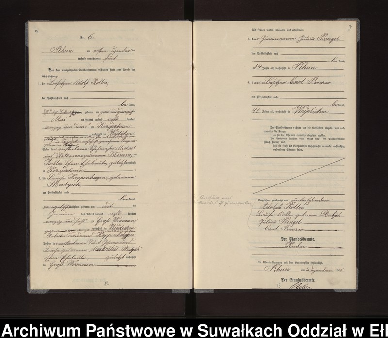 image.from.unit.number "Heirats-Neben-Register des Königlichen Preussischen Standes-Amtes Gneist Kreis Lötzen"