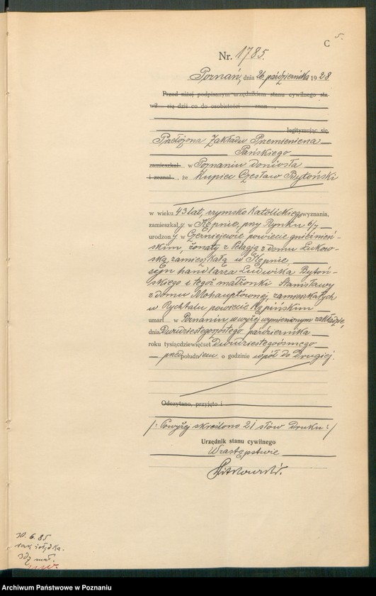 Obraz 7 z jednostki "Księga miejscowa zgonów tom IV [Rejestr główny zgonów]"