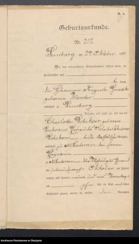 image.from.unit.number "Taufscheine, Gebursurkund und Konfirmanteb Tabelle"