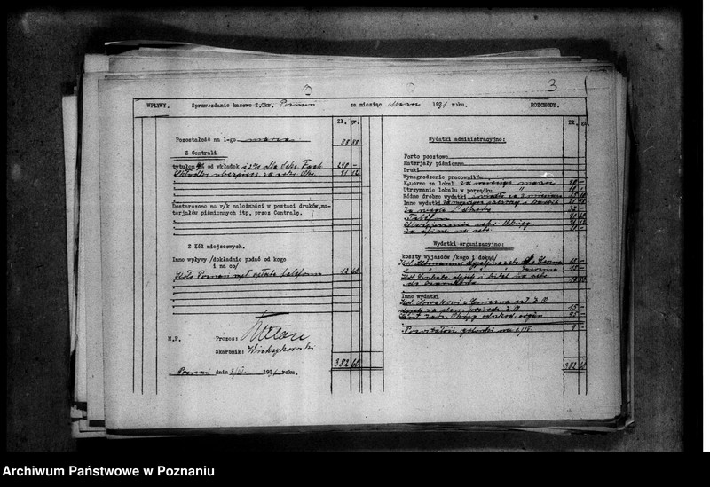 Obraz 7 z jednostki "Sprawozdania kasowe Zarządu Okręgowego Zjednoczenia Zawodowego Polskiego"