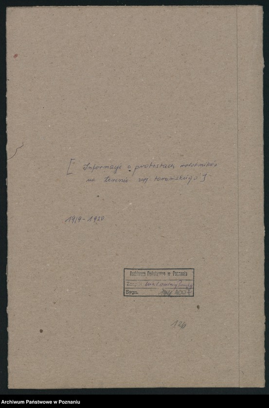 Obraz 2 z jednostki "[Informacje o protestach robotników na terenie województwa toruńskiego]"