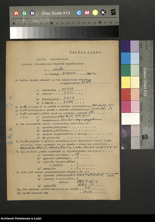 Obraz 2 z jednostki "Ankiety sprawozdawcze Wydziału [z załącznikami]"