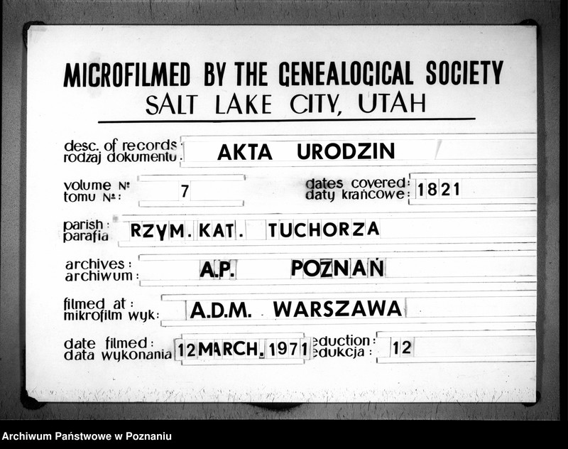 image.from.team "Akta stanu cywilnego Parafii Rzymskokatolickiej Tuchorza (pow. wolsztyński)"
