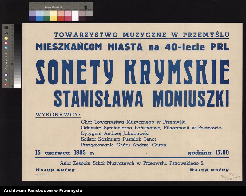 Obraz 3 z kolekcji "Twórczość Stanisława Moniuszki na przemyskich afiszach"