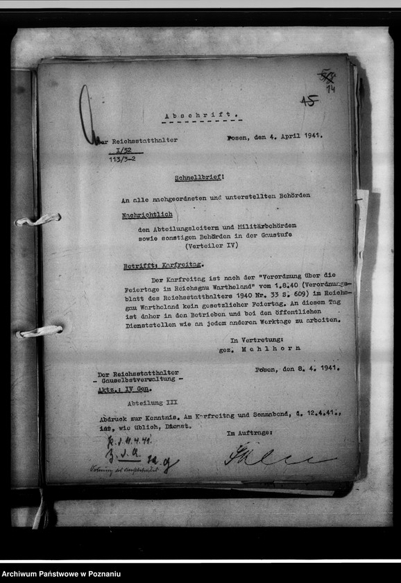 Obraz 17 z jednostki "Geschäftsverteilung Abteilung III."