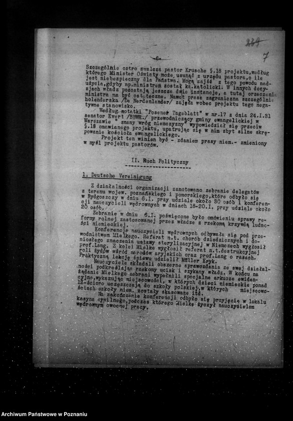 Obraz 11 z jednostki "Sprawozdania z życia mniejszości narodowych za miesiące styczeń-marzec 1934 r."