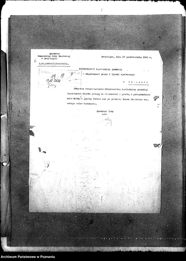 Obraz 10 z jednostki "Rozrachunek kas chorych ze skarbem państwa [ustawa z 26.IX.1919]"