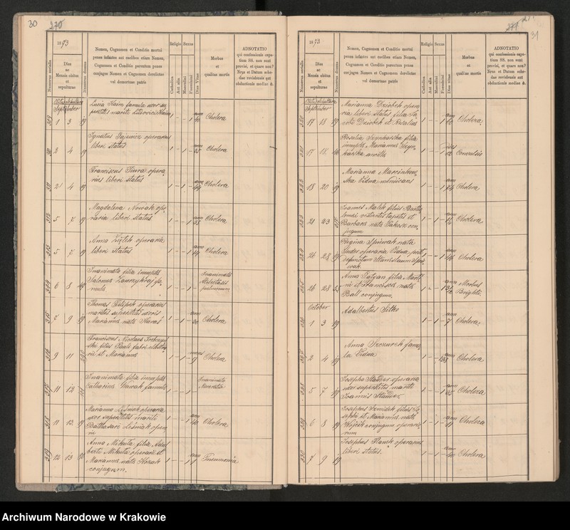 Obraz 19 z jednostki "Parafia Bożego Ciała Księgi Zmarłych 1873-1889"