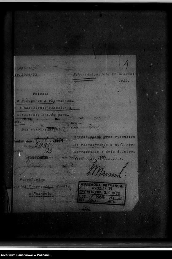 Obraz 5 z jednostki "Tartak Kaczmarka i Wojciechowskiego w Rakoniewicach powiat wolsztyński nr woj. kotła 2407"