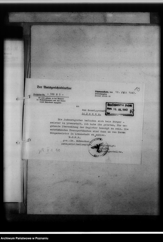 Obraz 14 z jednostki "Register der Juden, Dissidenten und Kirchenbuchduplikate, Pfarrarchive und Kirchenbücher [dotyczy terenu województwa łódzkiego]"