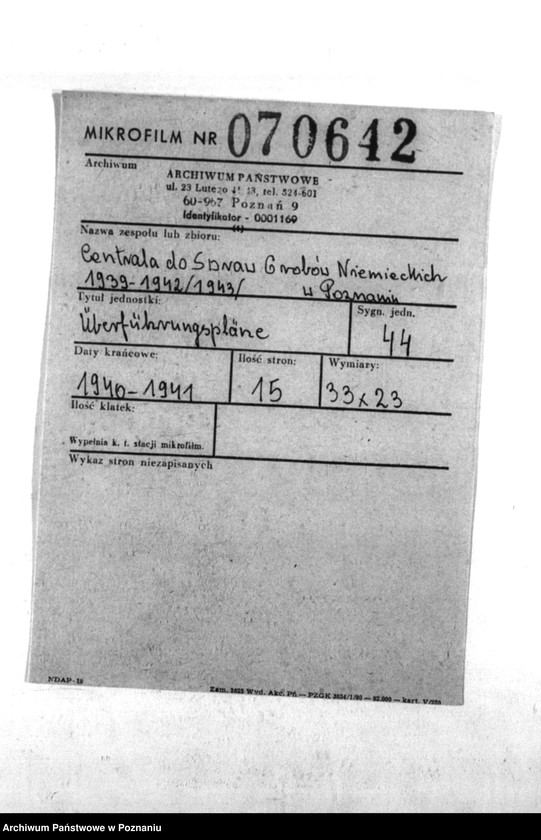 Obraz 2 z jednostki "Überführungspläne"