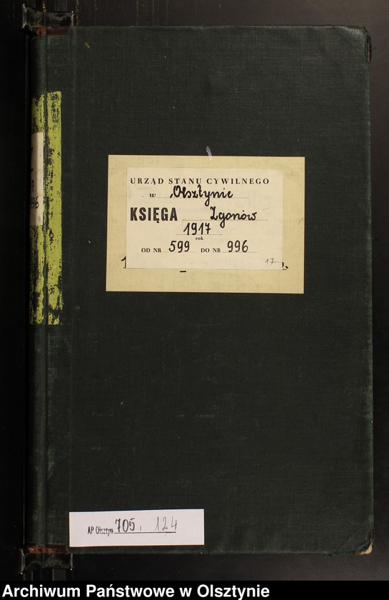 image.from.unit.number "Sterbe-Haupt-Register Tom II, Nr 599-996"