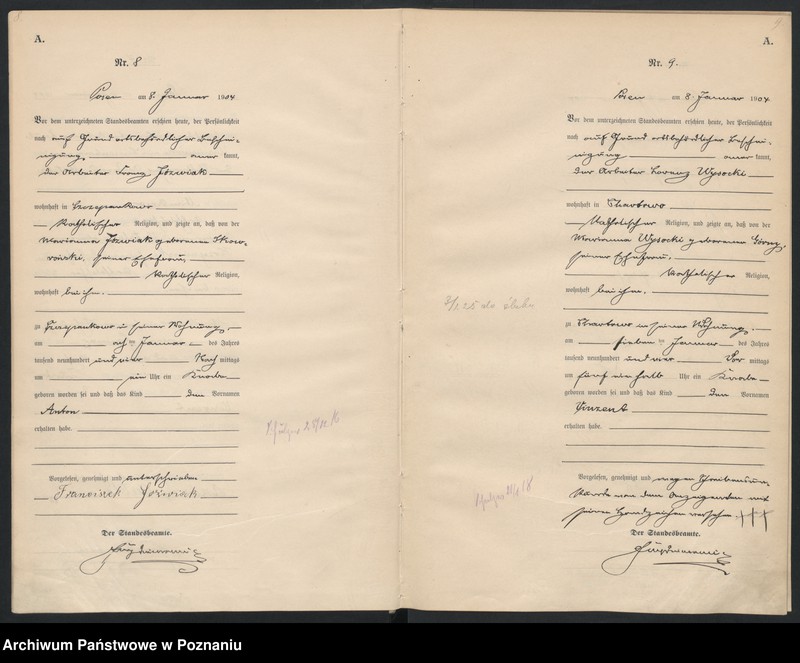 Obraz 7 z jednostki "Księga miejscowa urodzeń"