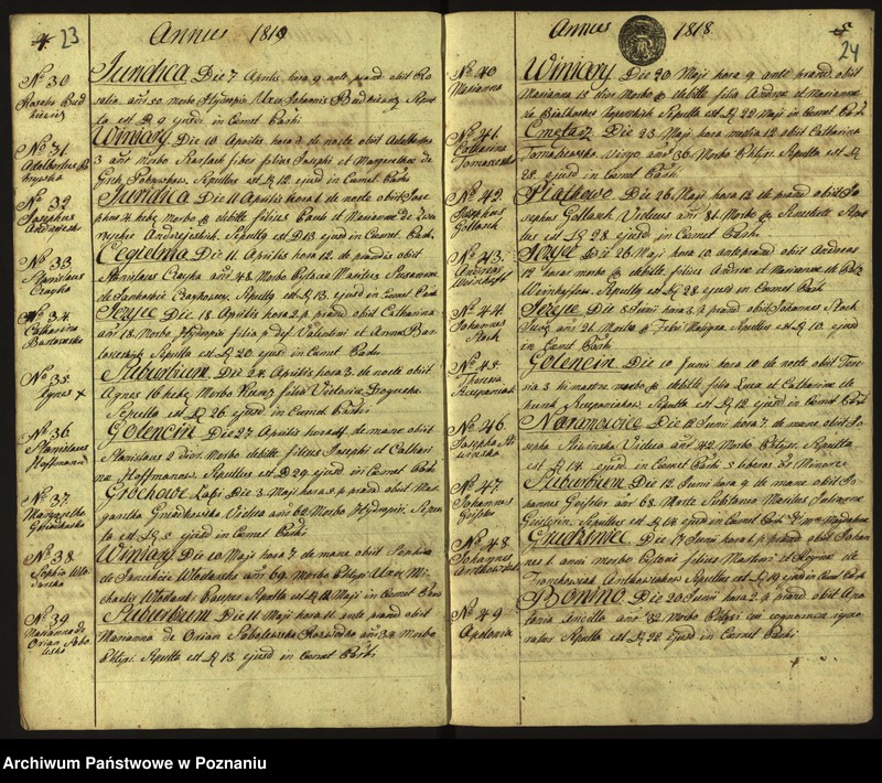 Obraz 15 z jednostki "Księga zgonów"