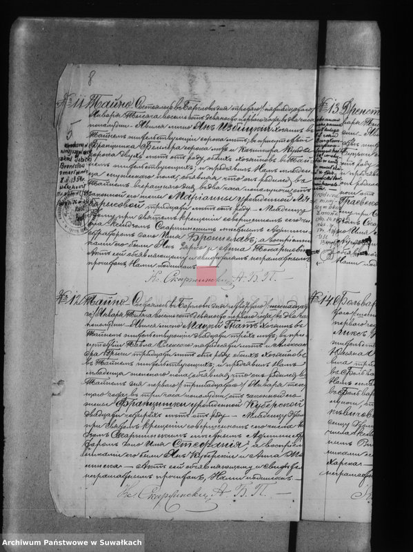 Obraz 12 z jednostki "[Księga akt urodzeń wyzania rzymskokatolickiego parafii w Bargłowie]"