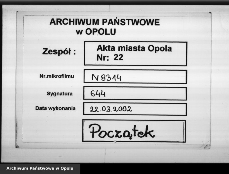 Obraz 1 z jednostki "Acta des Magistrats zu Oppeln von Anstellung der städtischen Baubeamten als des Bauinspectors, Zimmer, Maurermeisters, Aufsehers"